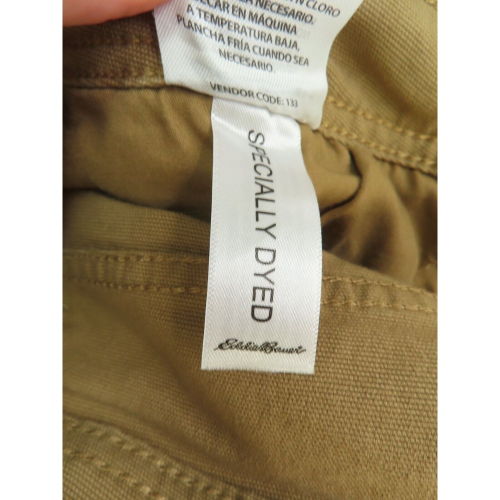 Eddie Bauer Pants 38x31 Brown Canvas Workwear Knee Reinforced Relaxed Baggy - Picture 12 of 12